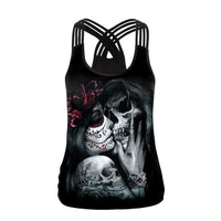2020 Summer Skull Girl Top Sexy Backless Vest - Mostatee