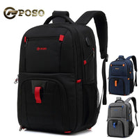 Casual Large Capacity USB Charge Men Backpack Nylon Waterproof Anti Theft 17.3 inches Laptop Backpack Men Sports Travel Bags - Mostatee