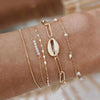 Turtle Heart Pearl Wave LOVE Crystal Marble Charm Bracelet - Mostatee