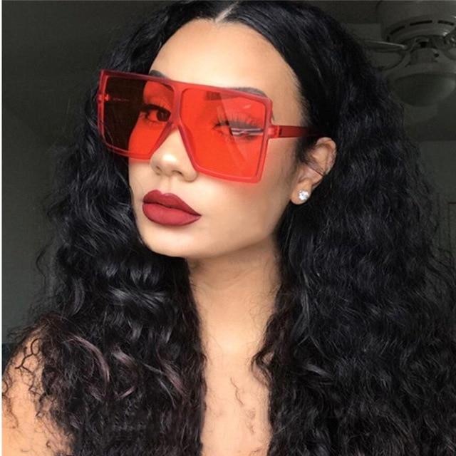 Big Flat Frame Sunglasses Women Sexy Leopard Ladies Shades New 2019 - Mostatee