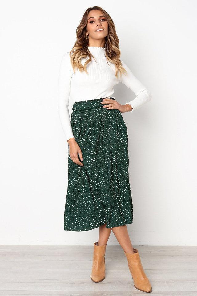 2020 Summer Casual Chiffon Print Long Skirts - Mostatee