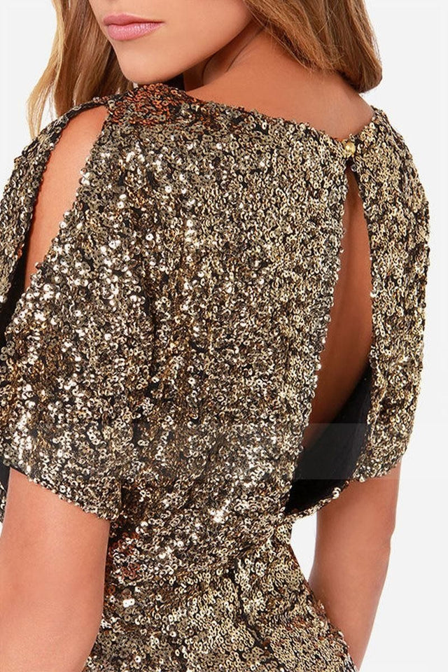 Evening Party Dress Shiny Gold Short Club Disco Dress Mostatee Evening Party Dress Shiny Gold Short Club Disco Dress Mostatee