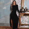 2019 New Robe Femme Long Sleeve Floor Length Maxi Dresse Women Party Night - Mostatee