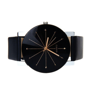 Dial Clock Leather Wrist Watch - Mostatee