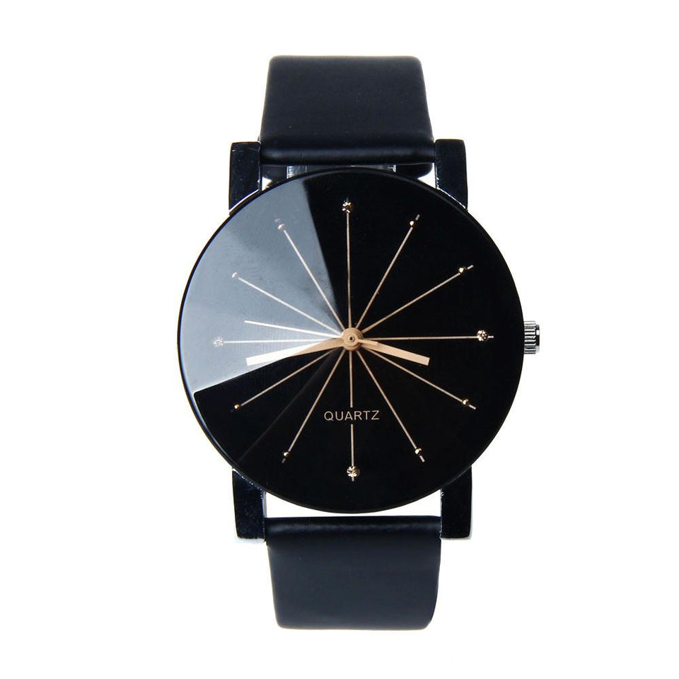 Dial Clock Leather Wrist Watch - Mostatee