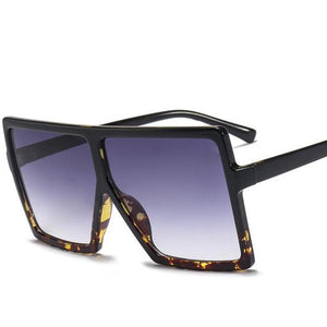 Big Flat Frame Sunglasses Women Sexy Leopard Ladies Shades New 2019 - Mostatee